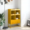Buffet haut jaune moutarde 68x39x111,5 cm acier