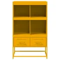 Buffet haut jaune moutarde 68x39x111,5 cm acier