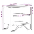 Tables de chevet 2 pcs noir 40x30x40 cm bois d'ingénierie