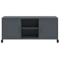 Meuble TV anthracite 100,5x39x43,5 cm acier