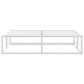 Cadre de lit sans matelas blanc 140x200 cm métal