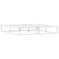 Cadre de lit sans matelas blanc 180x200 cm métal