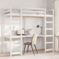 Cadre de lit superposé sans matelas blanc 75x190 cm pin massif
