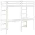 Cadre de lit superposé sans matelas blanc 75x190 cm pin massif