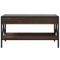 Table basse avec LED infini chêne marron 70x50x38 cm