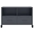 Meuble TV anthracite 68x39x43,5 cm acier