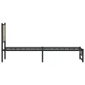 Cadre de lit en métal sans matelas chêne sonoma 90x190 cm