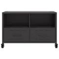 Meuble TV noir 68x39x43,5 cm acier