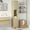 Armoire de salle de bain chêne sonoma 30,5x30x179 cm
