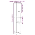 Armoire de salle de bain chêne sonoma 30,5x30x179 cm