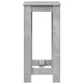 Table de bar gris béton 51x50x103,5 cm bois d'ingénierie