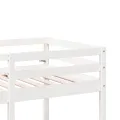 Lit mezzanine avec bureau et chaises blanc 90x200 cm pin massif