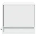 Tables de chevet murales avec lumières LED 2 pcs blanc