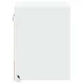 Tables de chevet murales avec lumières LED 2 pcs blanc