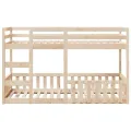 Lit superposé 90x200 cm Bois de pin massif