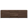 Meuble TV avec LED chêne marron 140x34x40 cm bois d'ingénierie