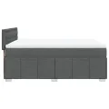 cadre de lit avec matelas Gris foncé 160x200cm Tissu