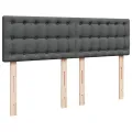 cadre de lit avec matelas Gris foncé 160x200cm Tissu
