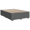 cadre de lit avec matelas Gris foncé 160x200cm Tissu