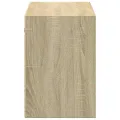 Meuble TV mural avec lumières LED chêne sonoma 100x31x45 cm
