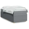 cadre de lit avec matelas gris clair 80x200 cm tissu