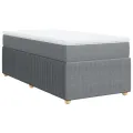 cadre de lit avec matelas gris clair 80x200 cm tissu