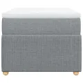cadre de lit avec matelas gris clair 80x200 cm tissu