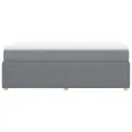 cadre de lit avec matelas gris clair 80x200 cm tissu