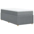 cadre de lit avec matelas gris clair 80x200 cm tissu