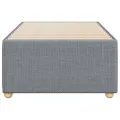 Cadre de lit sans matelas gris clair 100x200 cm tissu