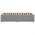Cadre de lit sans matelas gris clair 100x200 cm tissu