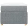 cadre de lit avec matelas Gris clair 100x200cm Tissu