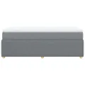 cadre de lit avec matelas Gris clair 100x200cm Tissu