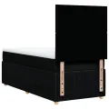 cadre de lit avec matelas Noir 100x200 cm Tissu