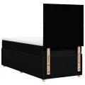 cadre de lit avec matelas Noir 90x200 cm Tissu