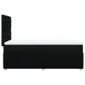 cadre de lit avec matelas Noir 90x200 cm Tissu