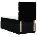 cadre de lit avec matelas Noir 90x200 cm Tissu
