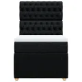 cadre de lit et matelas Noir 80x200 cm Tissu