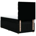 cadre de lit et matelas Noir 80x200 cm Tissu