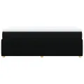 cadre de lit et matelas Noir 80x200 cm Tissu