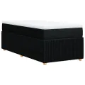 cadre de lit et matelas Noir 80x200 cm Tissu