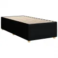 cadre de lit et matelas Noir 80x200 cm Tissu