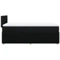 cadre de lit et matelas Noir 80x200 cm Tissu