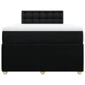 cadre de lit avec matelas noir 120x190 cm tissu