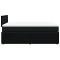 cadre de lit avec matelas noir 120x190 cm tissu