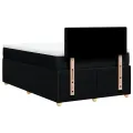 cadre de lit avec matelas noir 120x190 cm tissu