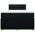 cadre de lit avec matelas noir 120x190 cm tissu