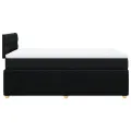 cadre de lit avec matelas noir 120x190 cm tissu