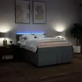 cadre de lit avec matelas Gris foncé 160x200cm Tissu