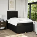 cadre de lit avec matelas noir 120x190 cm tissu